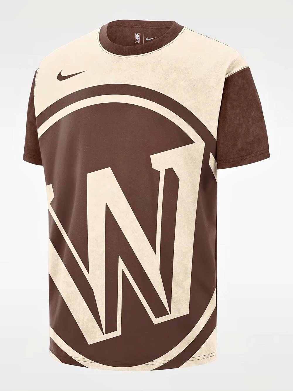 Nike WNBA Washed T-Shirt Brown & Cream Like New